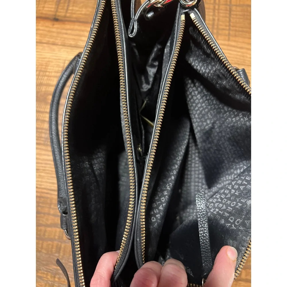 Kate Spade New York Black Leather Satchel Bag Gold Hardware‎ Shoulder Strap Chic